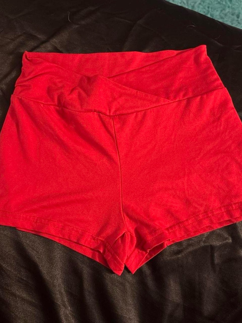 High-Waist Red Women's Shorts